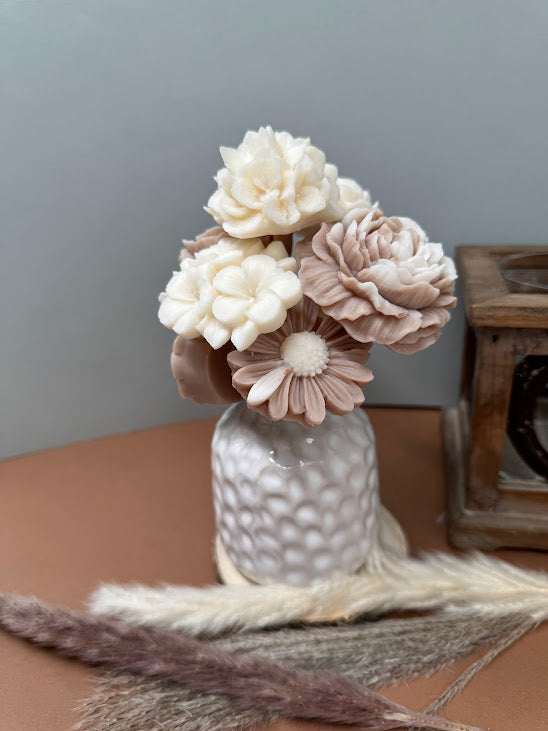 Bouquet Fleurs de cire parfumé "ELEGANT"