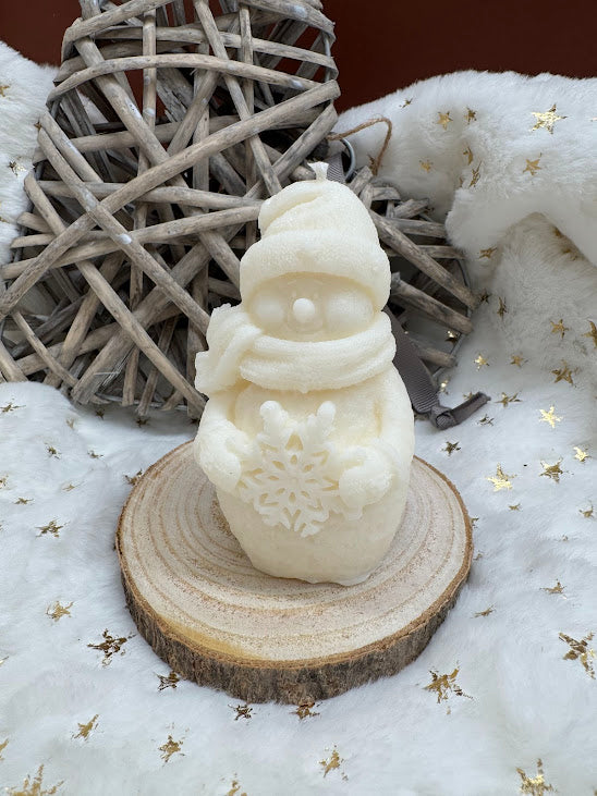 Bougie bonhomme de neige
