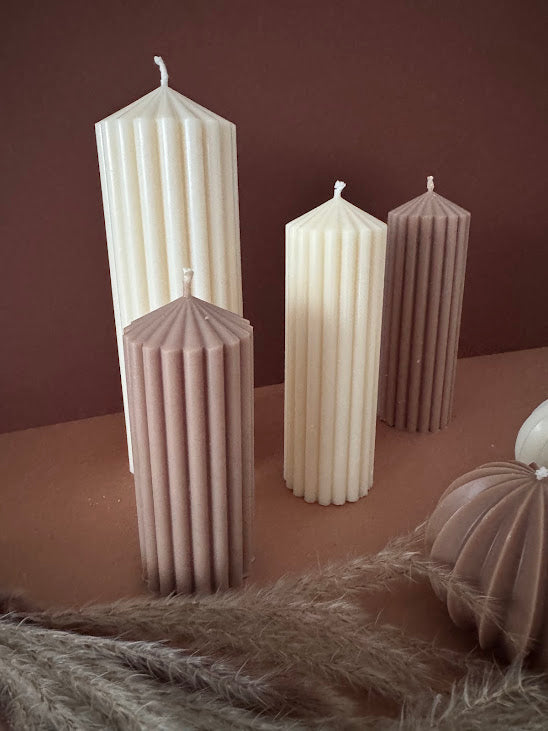 Les bougies piliers velours